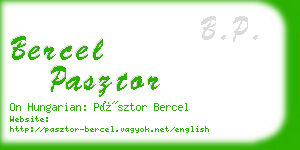 bercel pasztor business card